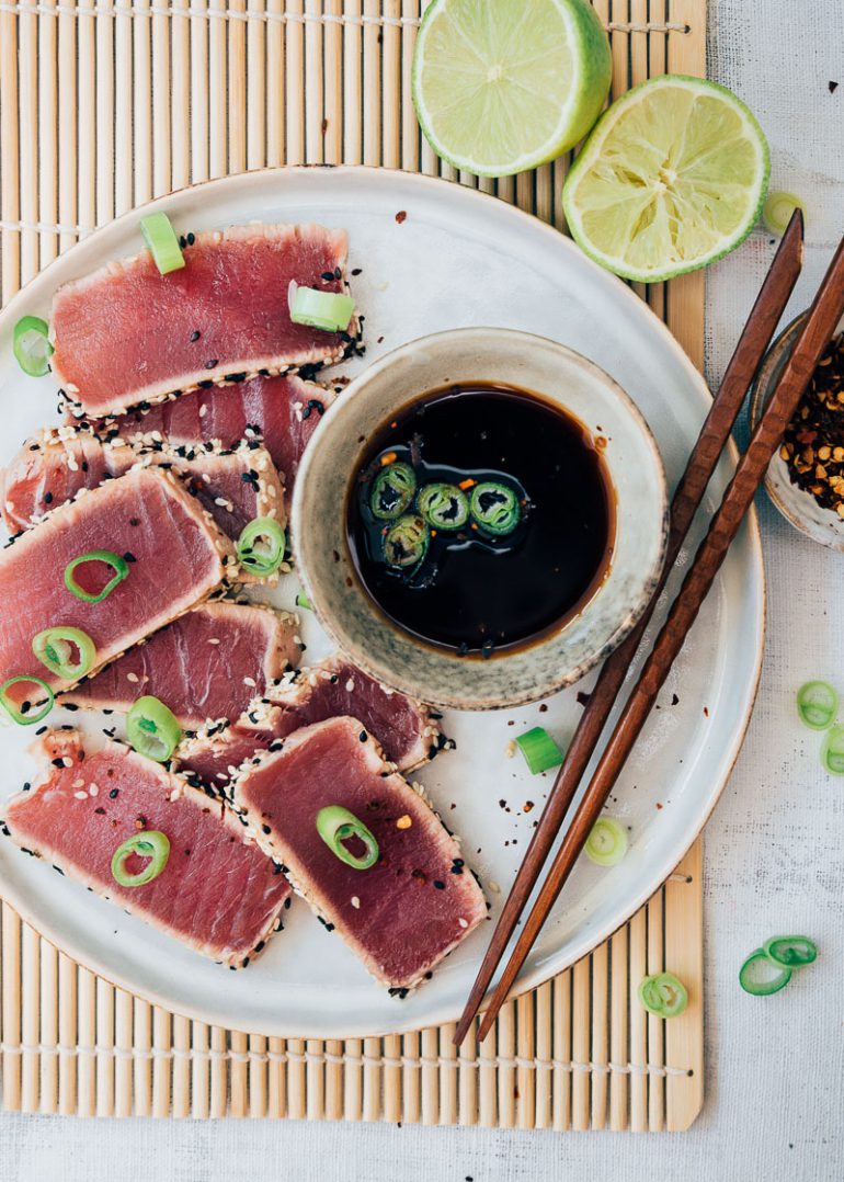 Tonijn Tataki Gezond Voorgerecht Uit Paulines Keuken