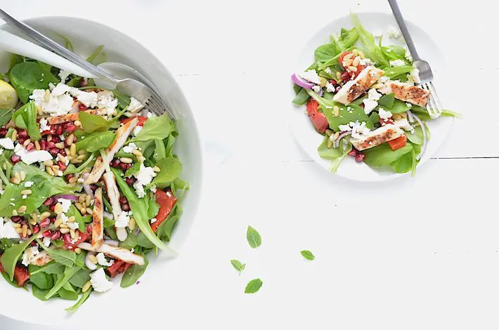 Easy: Salade met kip en granaatappel