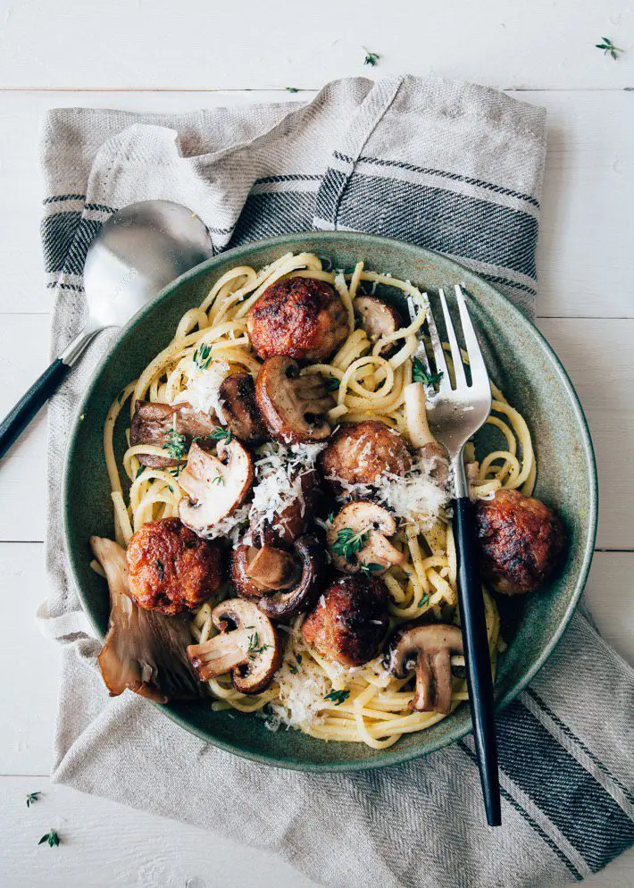 pasta met paddenstoelen