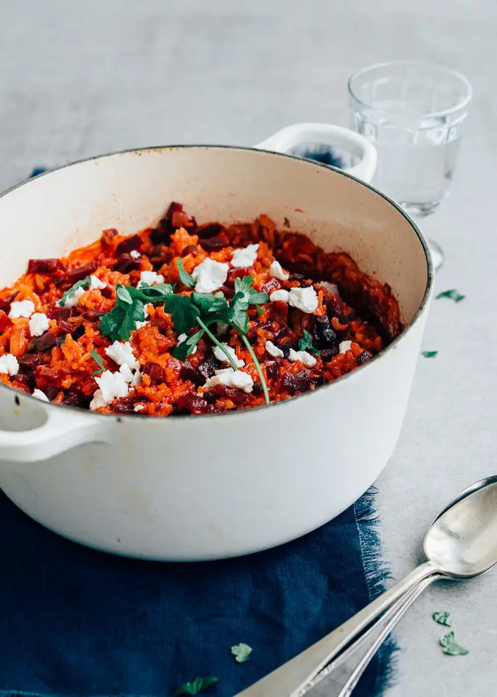 Bietenrisotto uit de oven