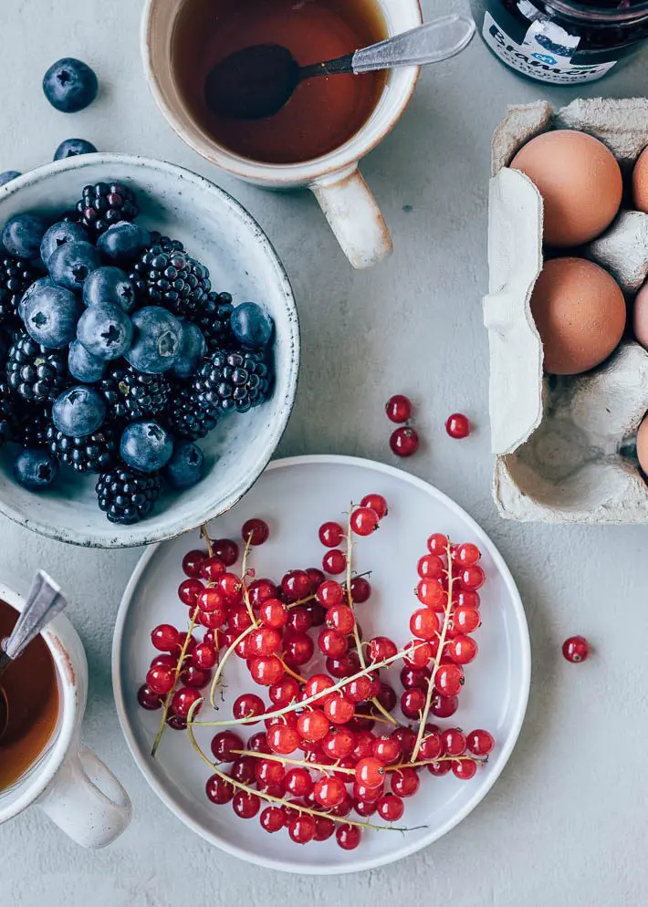 ingrediënten rood fruit