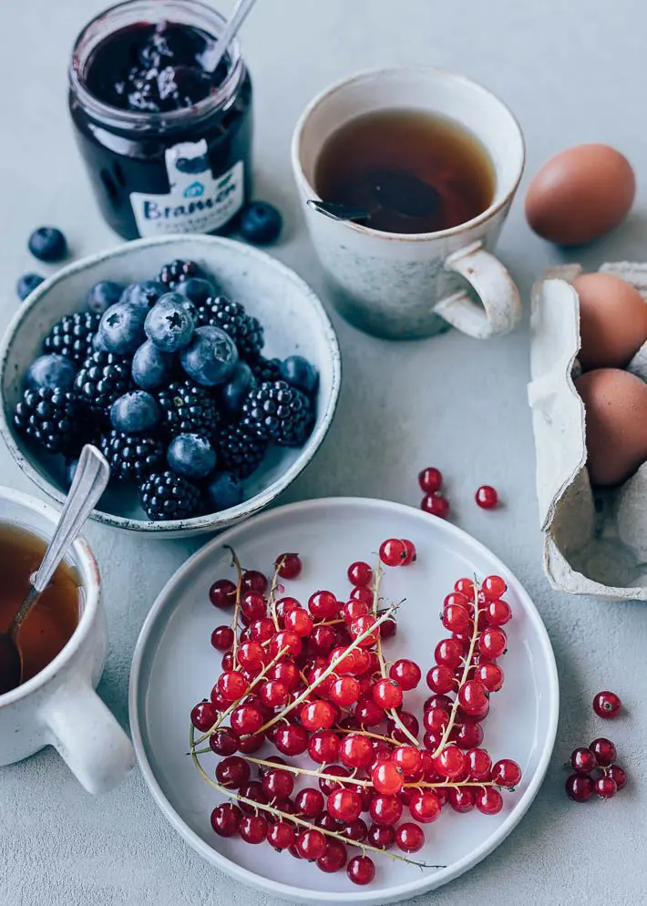 ingrediënten rood fruit