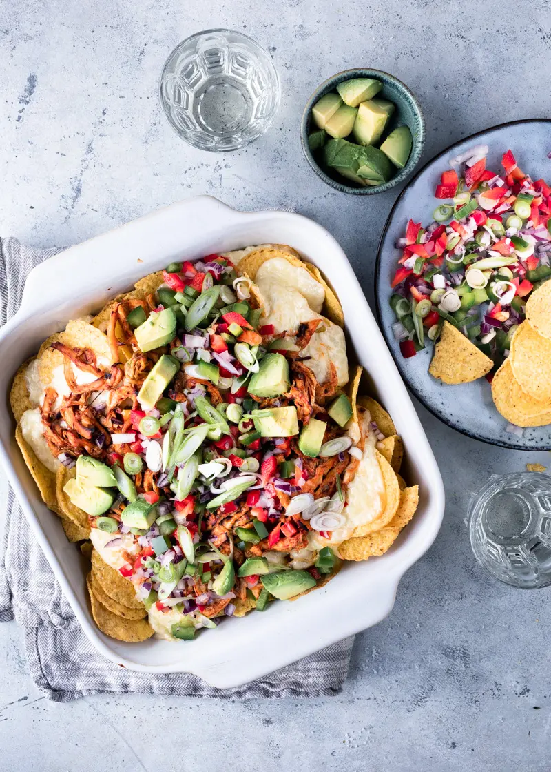 nachos pulled chicken