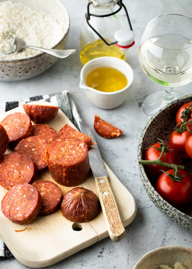 Ingrediënt: chorizo en tomaten