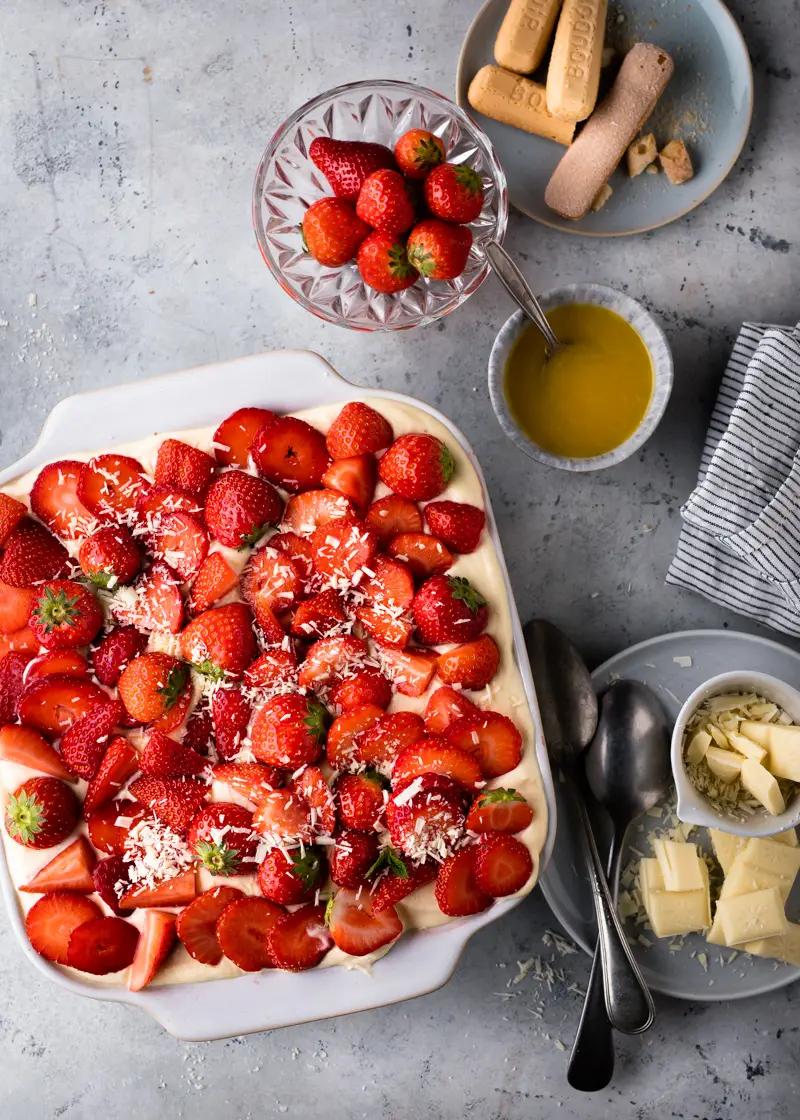 Aardbeien tiramisu