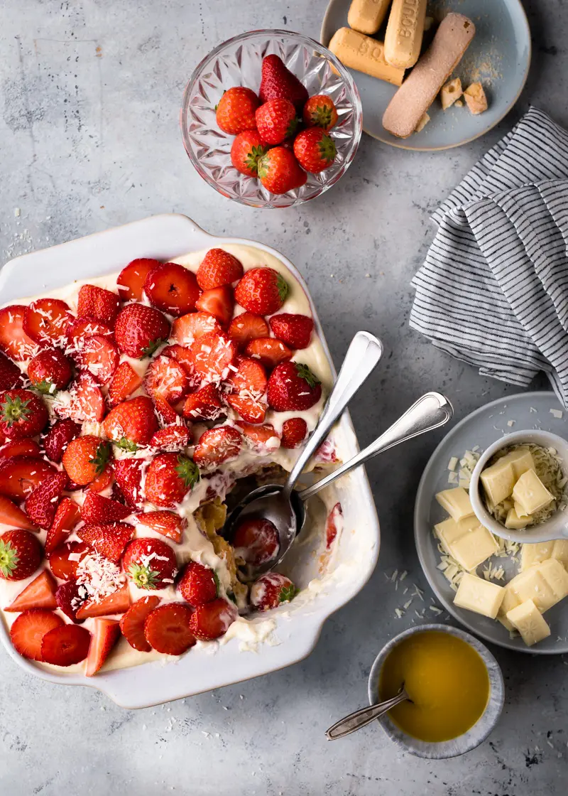 Aardbeien tiramisu