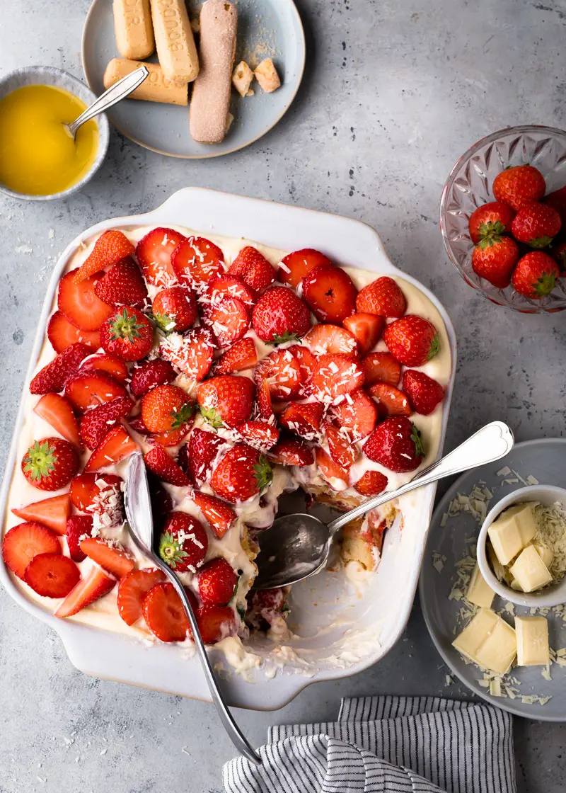 Aardbeien tiramisu