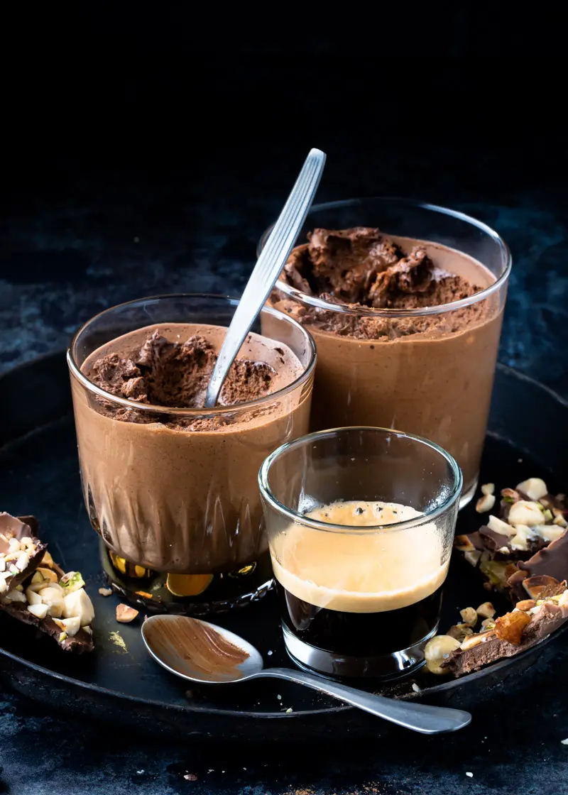 Chocolade espresso mousse - chocolade toetjes