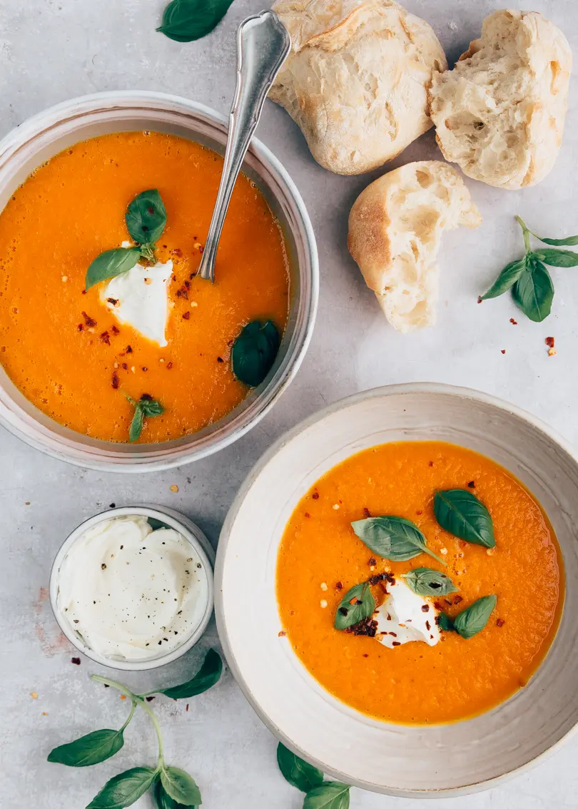 Geroosterde groentesoep