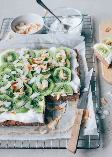 Ontbijtcake met kiwi