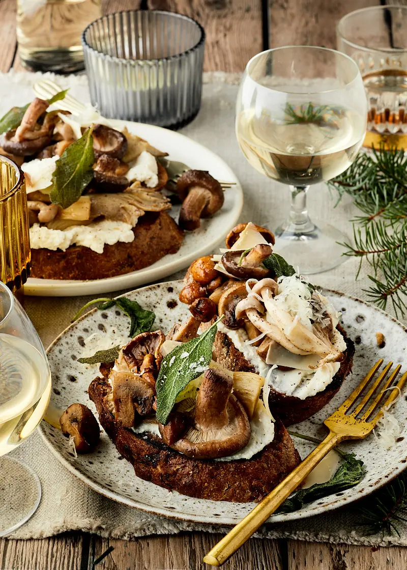 Bruschetta met champignons