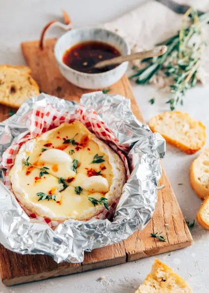 Camembert van de bbq
