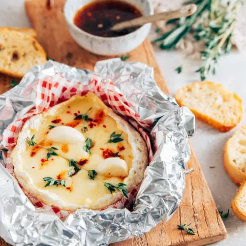 Camembert van de bbq