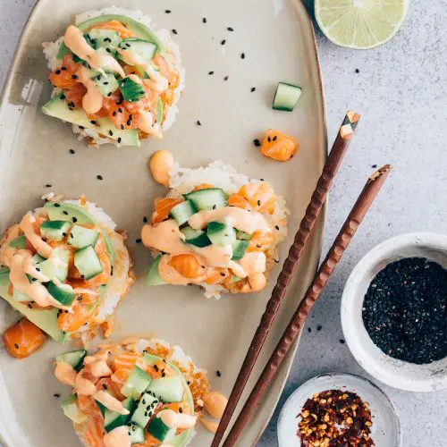 Crispy sushi bites