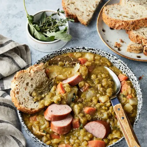 Erwtensoep uit de slowcooker