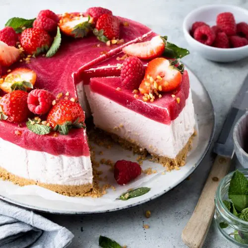 Frambozen cheesecake