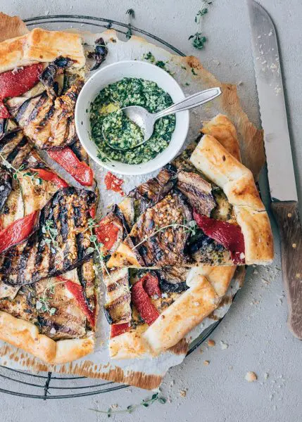 Gegrilde groenten galette