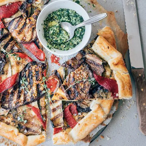 Gegrilde groenten galette