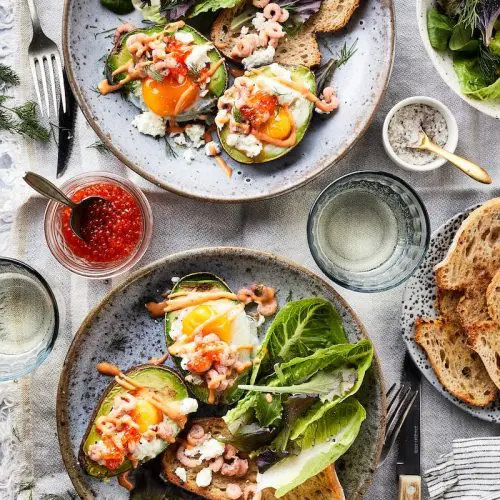 Gevulde avocado met garnalen