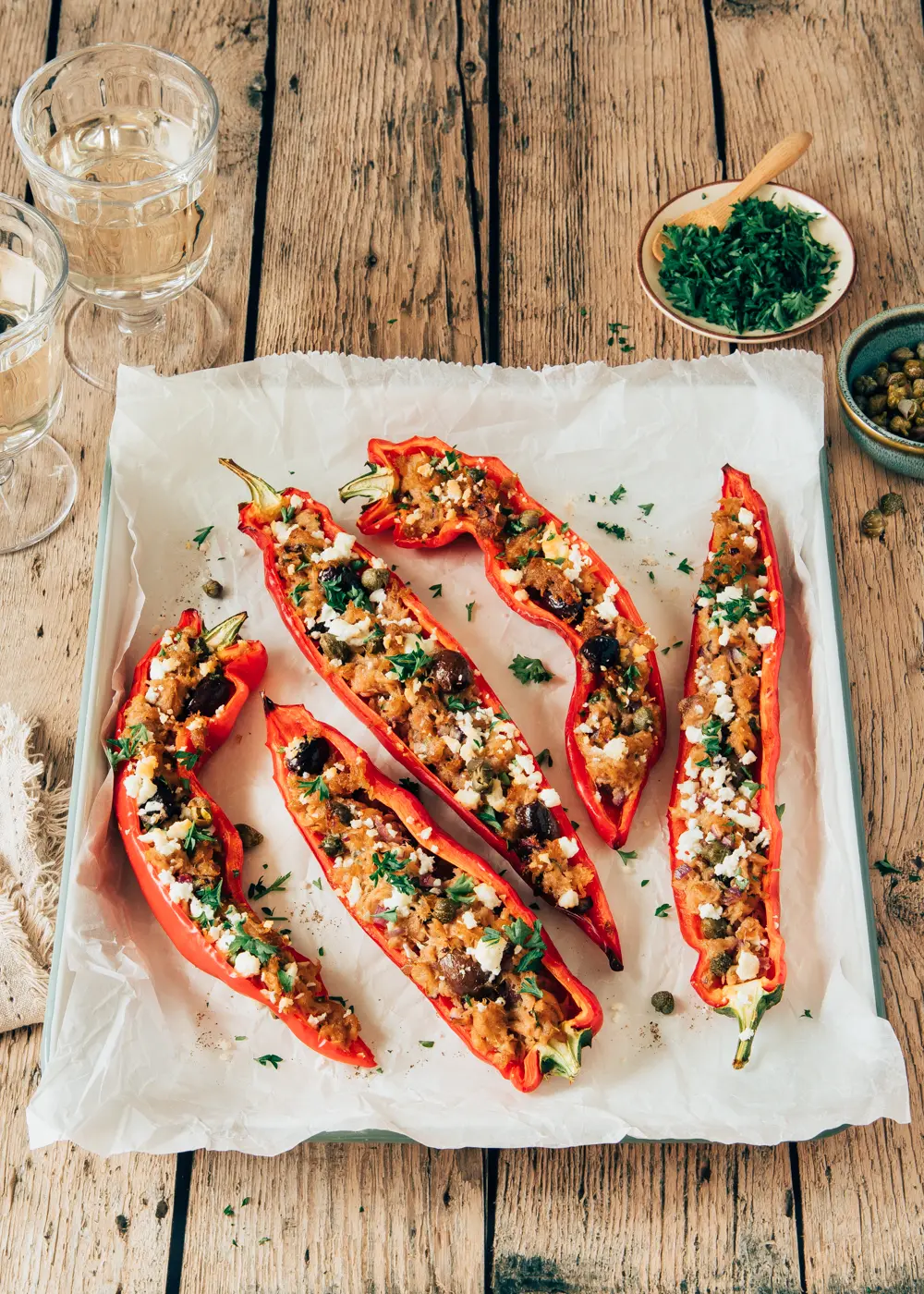 Gevulde paprika met tonijn