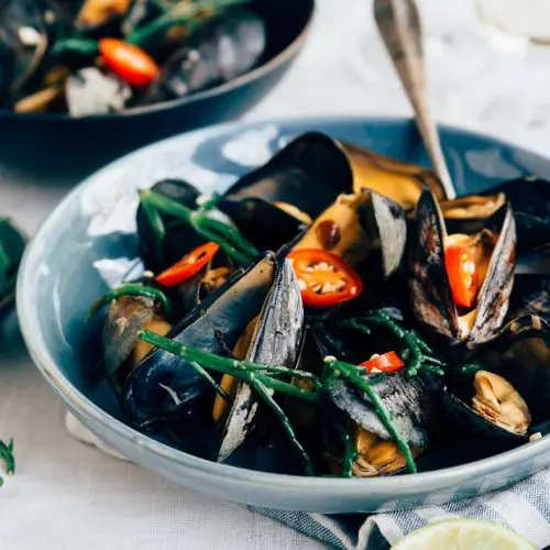 Recept gewokte mosselen