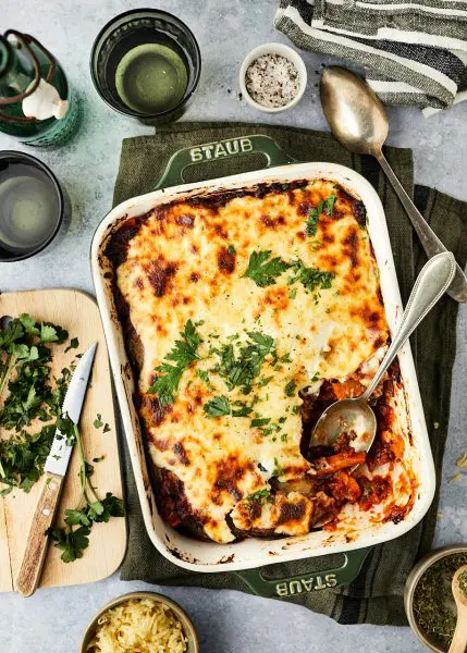 Moussaka met zoete aardappel