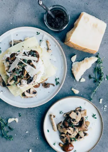 Truffel lasagne met paddenstoelen