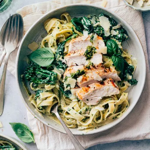 pasta pesto roomsaus