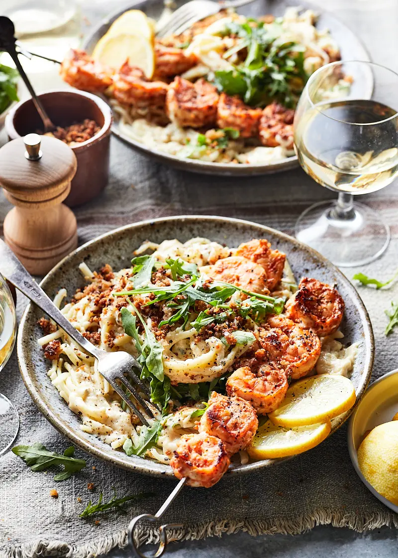 Pasta met garnalen