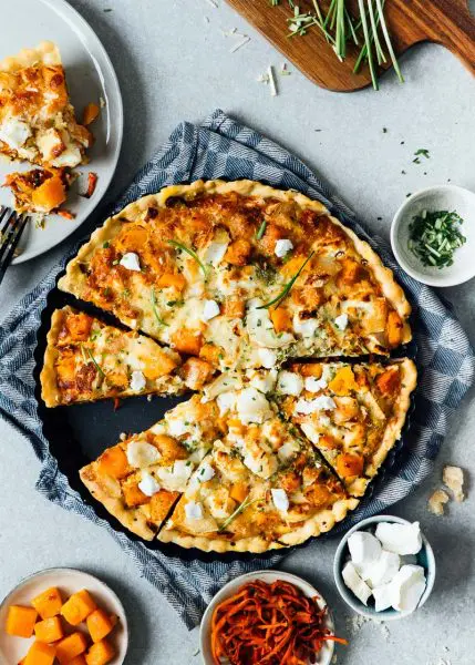 Pompoen quiche / vega recepten