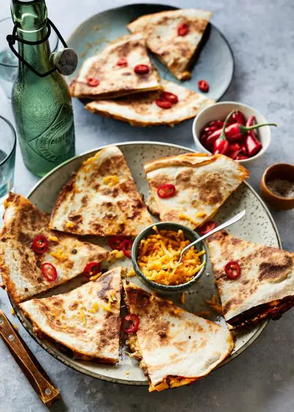 Quesadilla's met gehakt - WK hapje
