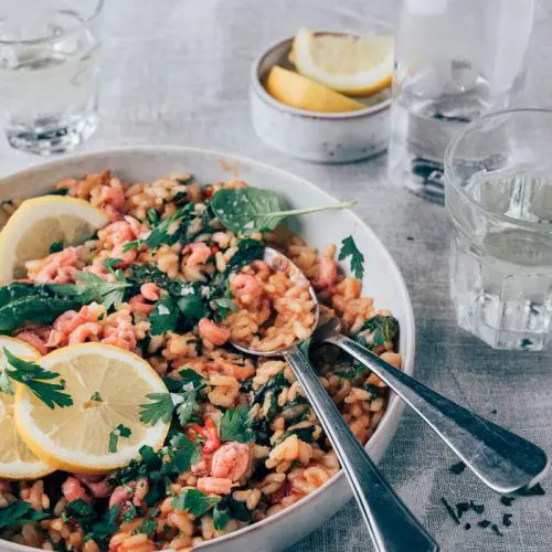 Risotto met garnalen
