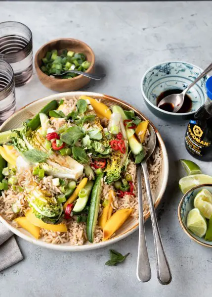 Rijstsalade met mango