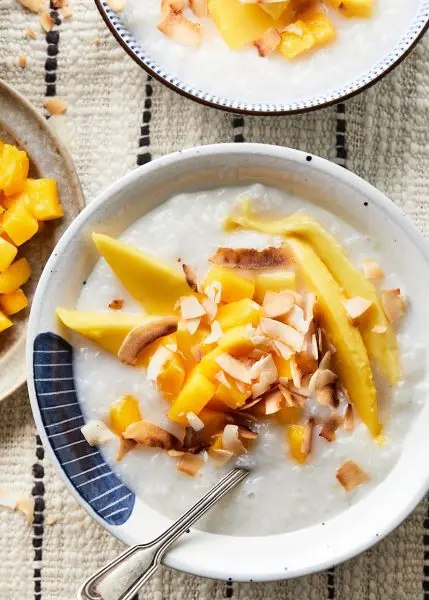 Sticky rijst met mango