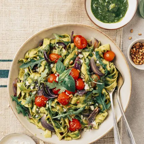 Pappardelle met rucola