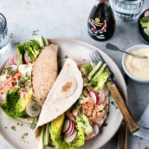 Wrap pulled zalm - makkelijke hoofdgerechten