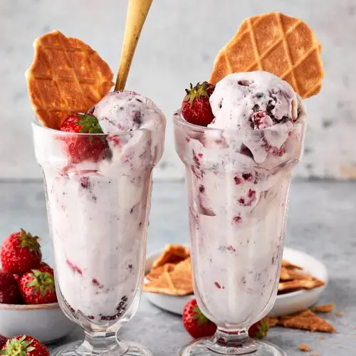 Yoghurtijs met rood fruit