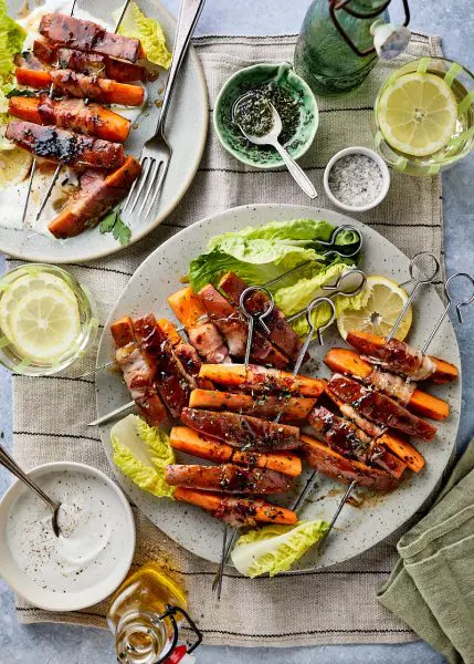 Zoete aardappel van de bbq