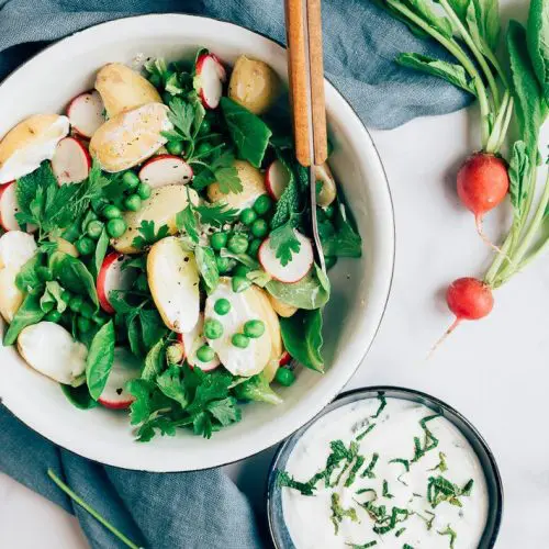 aardappelsalade met muntdressing