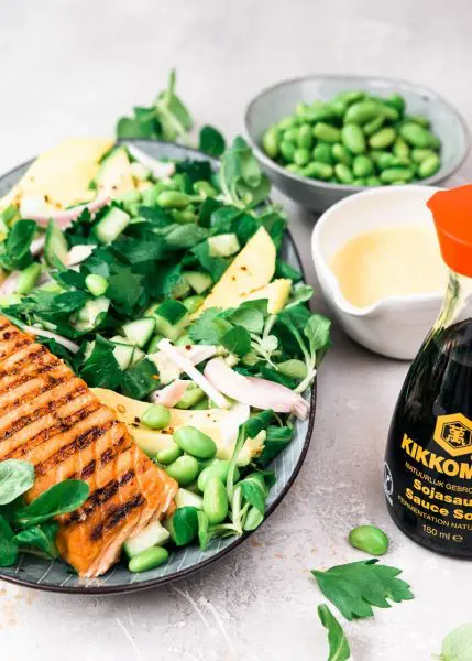 salade met zalm