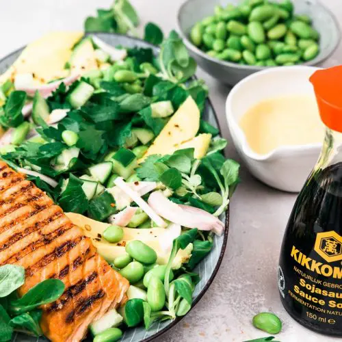 salade met zalm