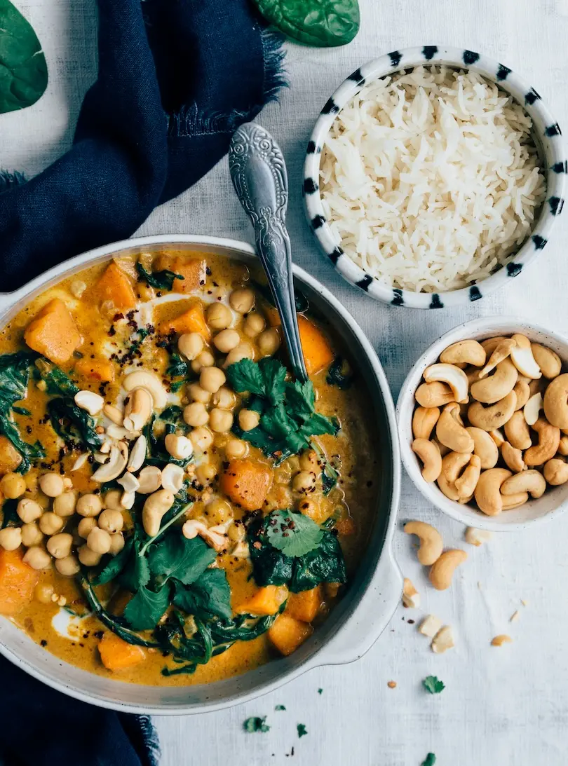 Spinazie curry