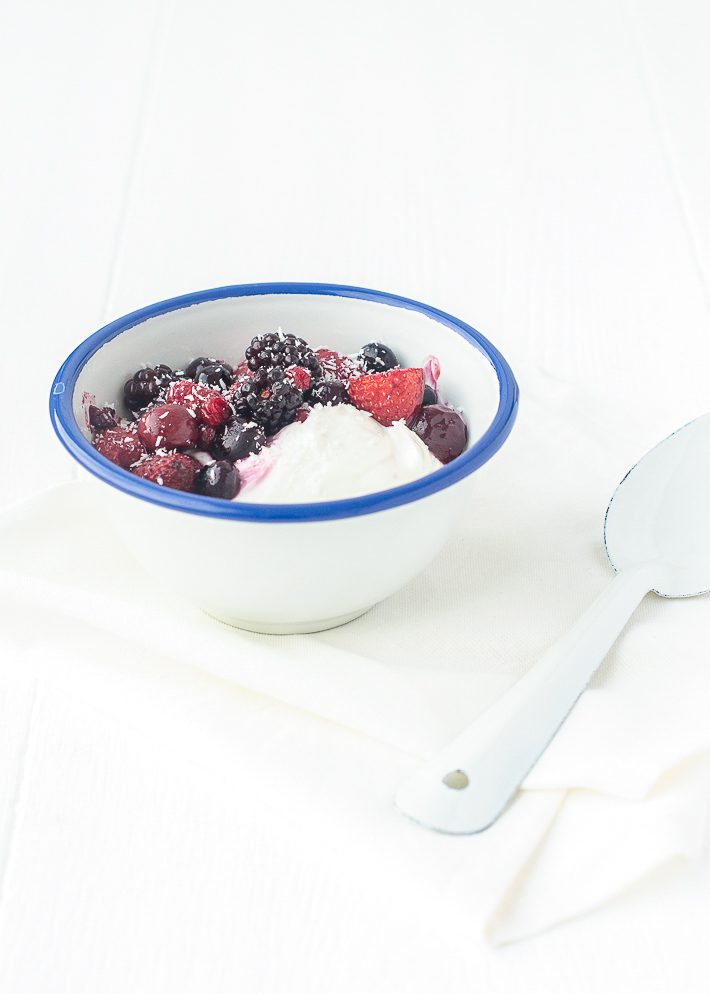Yoghurt met geroosterd fruit