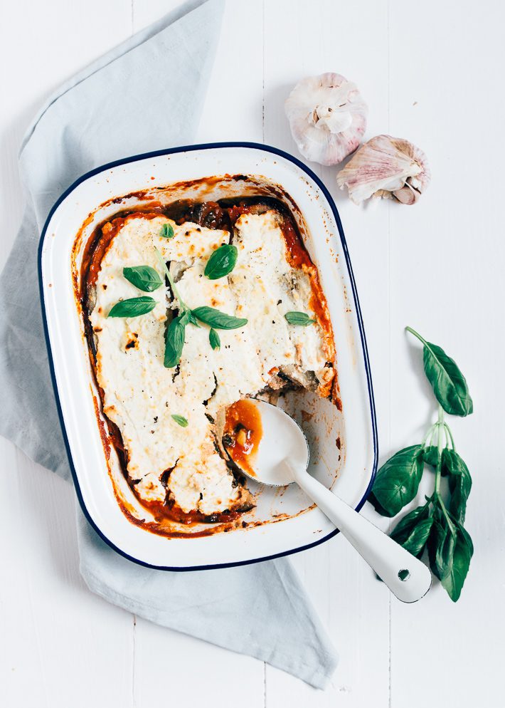 Aubergine lasagne