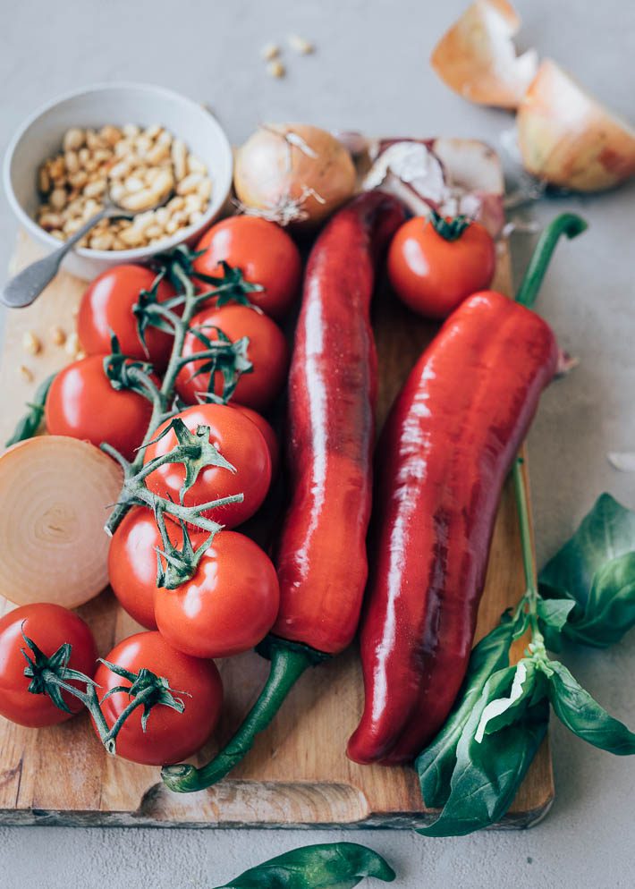 ingredient tomaat en paprika