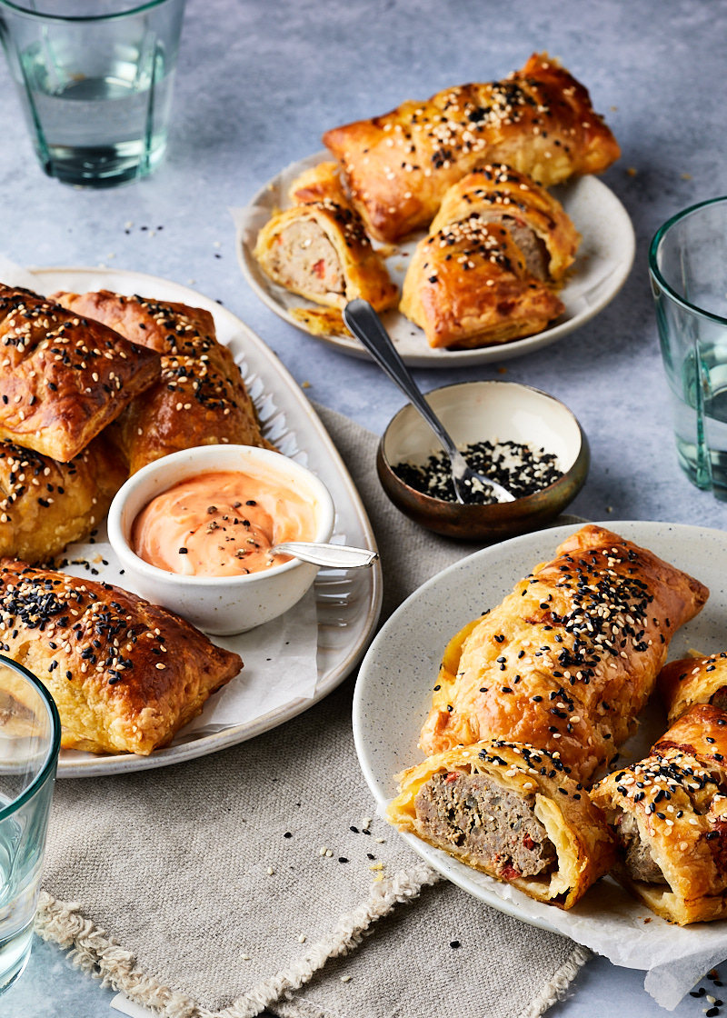 Pittige saucijzenbroodjes