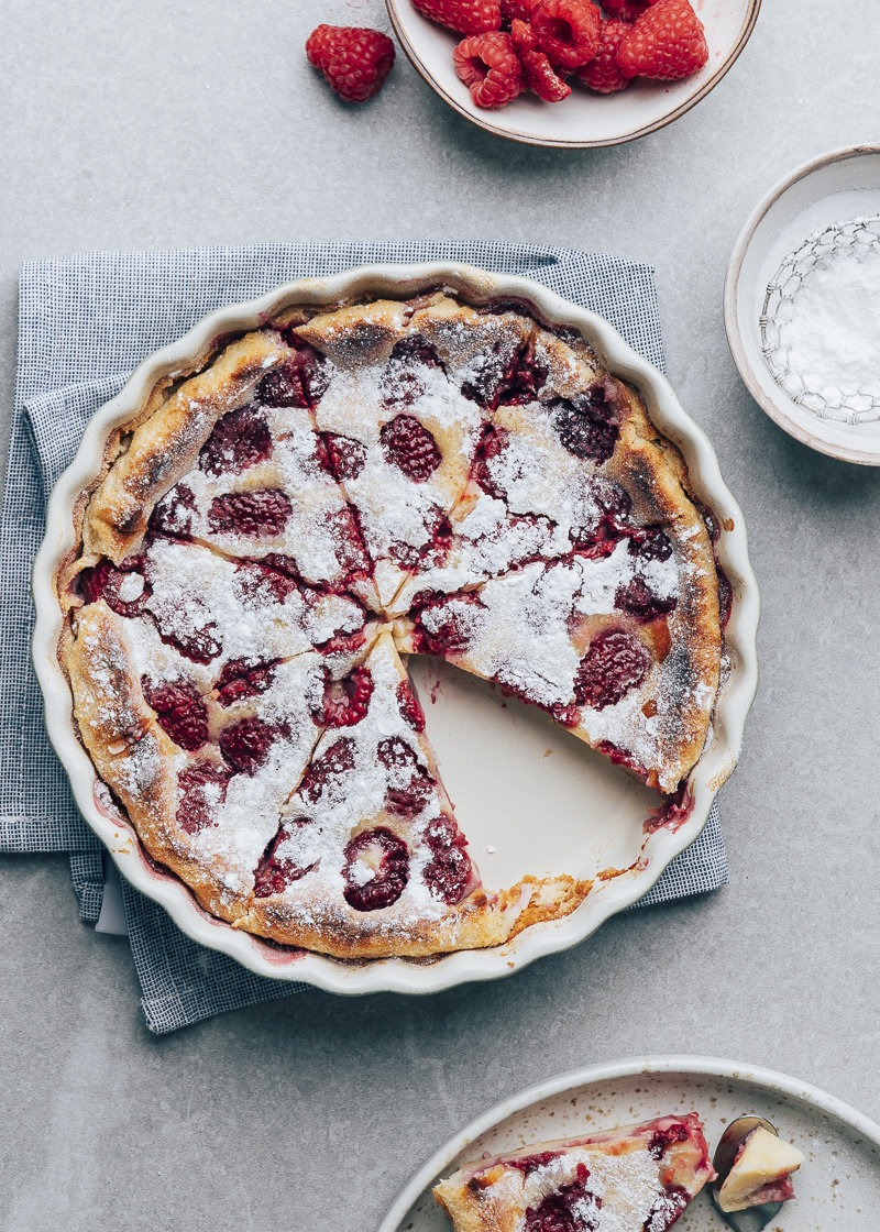 Clafoutis met frambozen