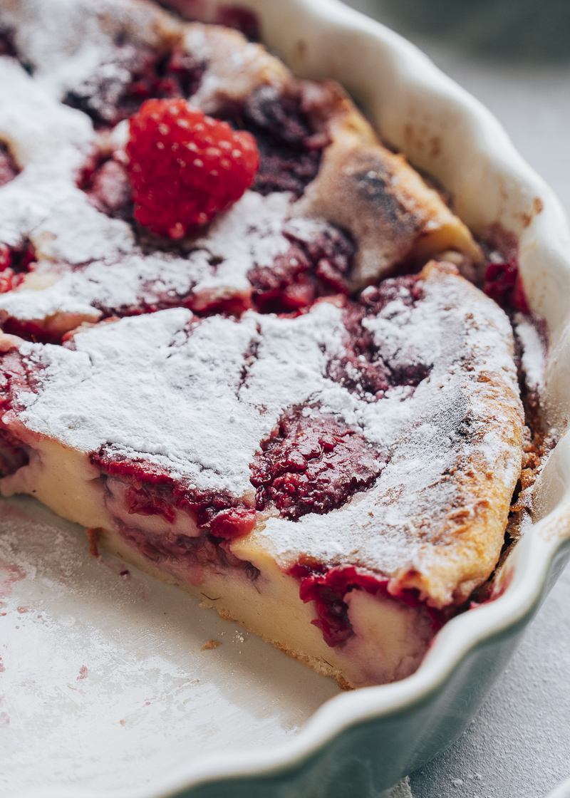 Clafoutis met frambozen