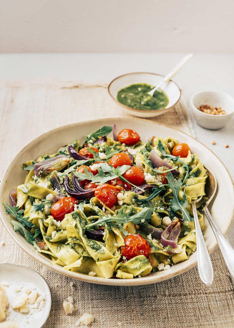 Pappardelle met rucola