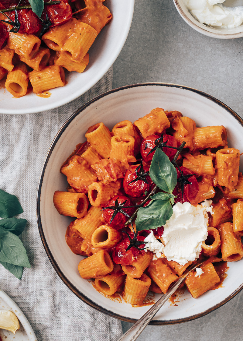 Rigatoni met tomaat mascarponesaus